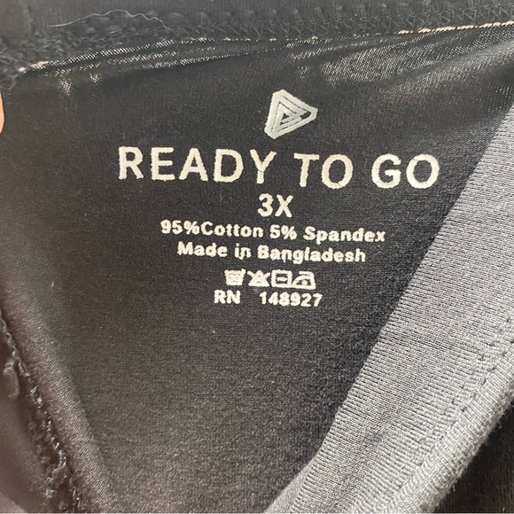 Ready To Go Womens Size 3X Black Leggings - Picture 3 of 3